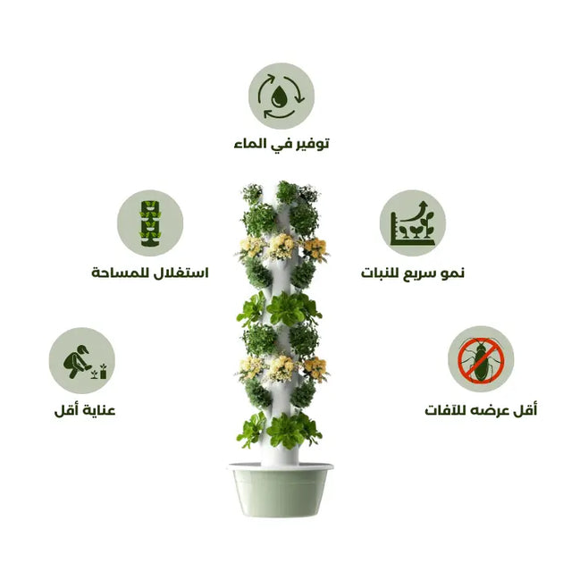 Hydroponics Vertical Sky Tower System (44 Holes) MHB Hydroponics