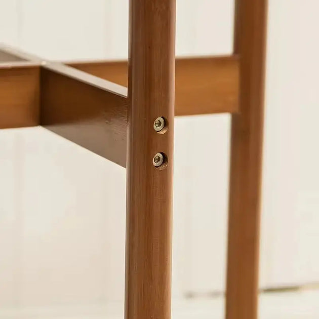 Adjustable Bamboo Plant Stand –Wooden Flower Pot Holder MHB Hydroponics