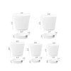 5-Piece Self-Watering Planters – White Flower Pots MHB Hydroponics