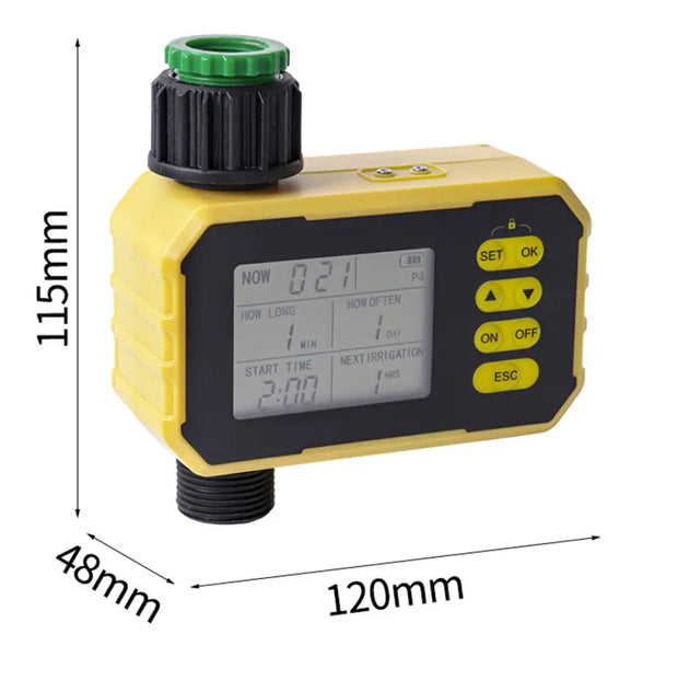 Solar-Powered Digital Watering Timer with Rain Sensor MHB Hydroponics
