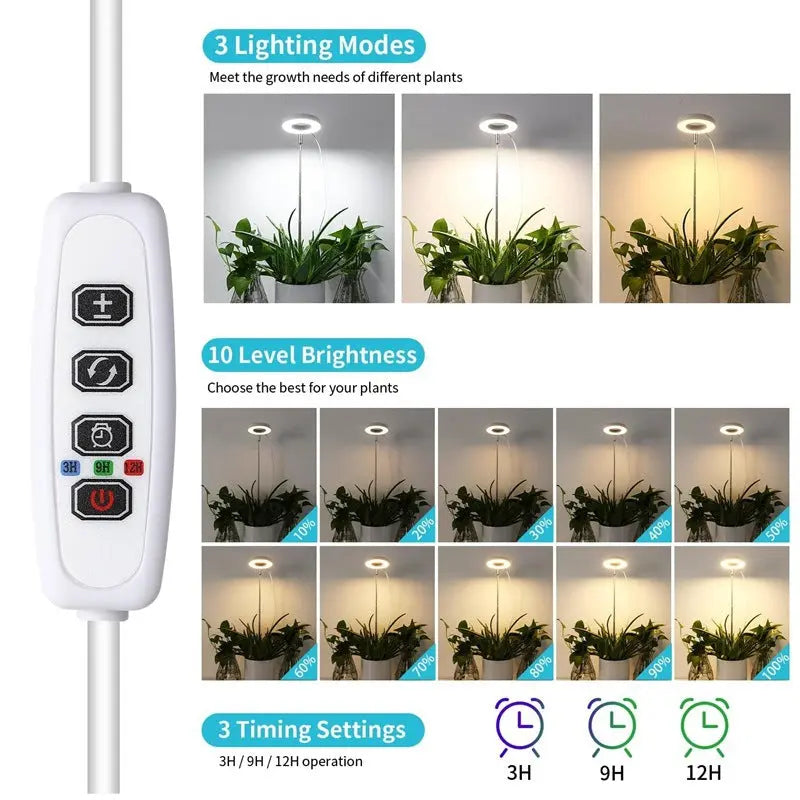 Halo LED Lamp Grow Light MHB Hydroponics