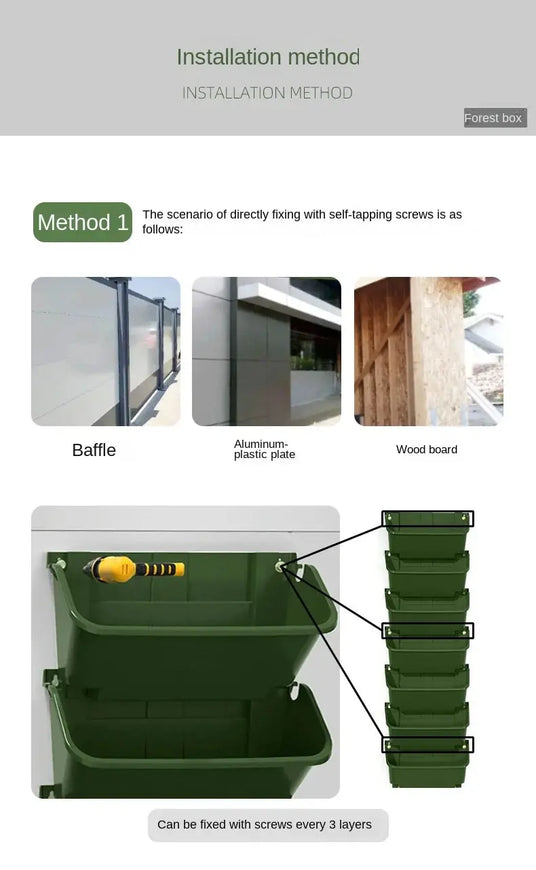 Stackable Wall Hanging Plastic Vertical Garden Planter MHB Hydroponics