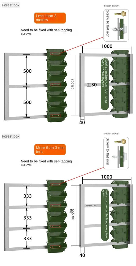 Stackable Wall Hanging Plastic Vertical Garden Planter MHB Hydroponics