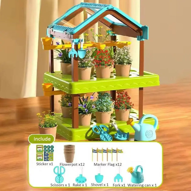 Kids Planting Sunroom Double Layer MHB Hydroponics