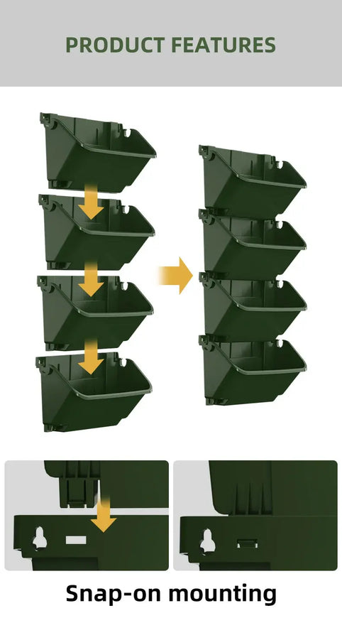 Stackable Wall Hanging Plastic Vertical Garden Planter MHB Hydroponics