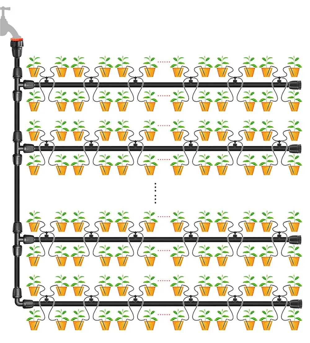 8L Automatic Drip Irrigation Kit – Micro Drippers with 2/4-Way Arrow Flow MHB Hydroponics