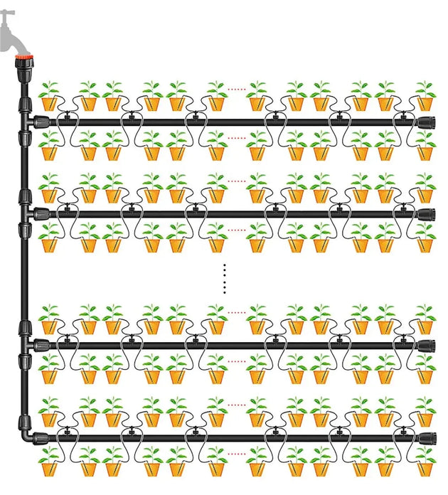 8L Automatic Drip Irrigation Kit – Micro Drippers with 2/4-Way Arrow Flow MHB Hydroponics