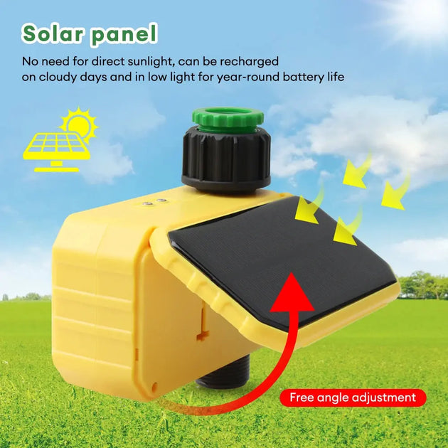 Solar-Powered Digital Watering Timer with Rain Sensor MHB Hydroponics