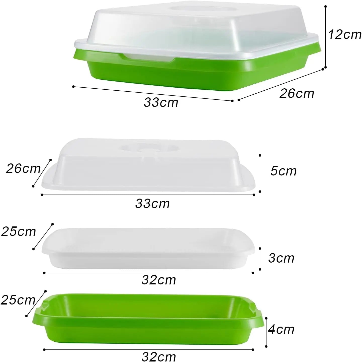 Microgreens Tray with Lid MHB Hydroponics