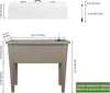 Self Watering Raised Garden Bed with Ventilation Transparent Lid MHB Hydroponics