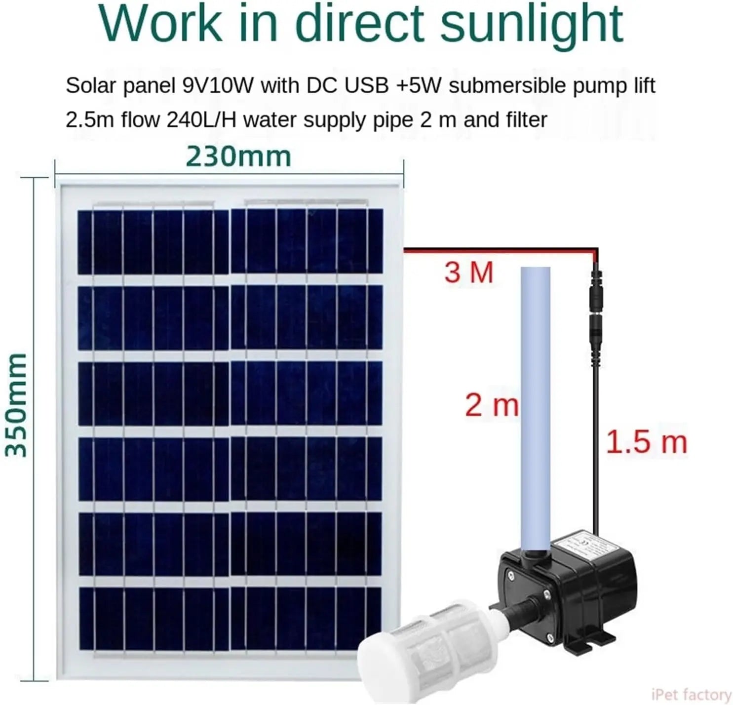 Solar Water Pump MHB Hydroponics