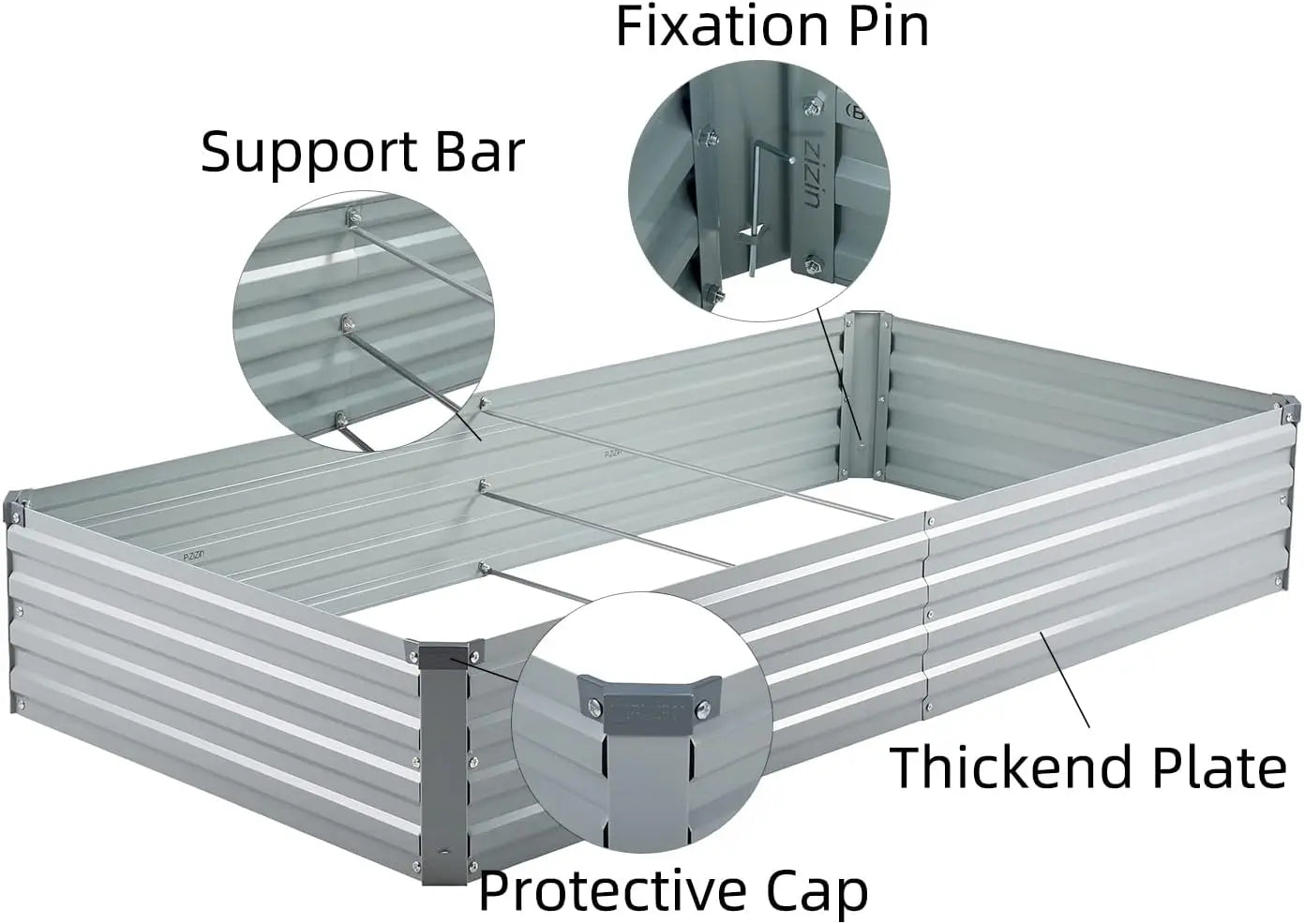 Galvanized Raised Garden Bed MHB Hydroponics
