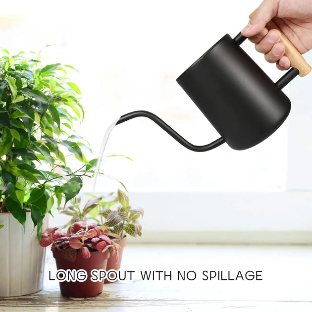Watering Can for Indoor Plants, 35 oz/1000 ml Metal Stainless Steel MHB Hydroponics
