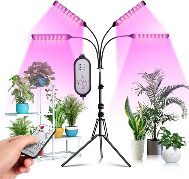 4' grow lights for plants 4 Head LED Grow Light with Stand (40W)