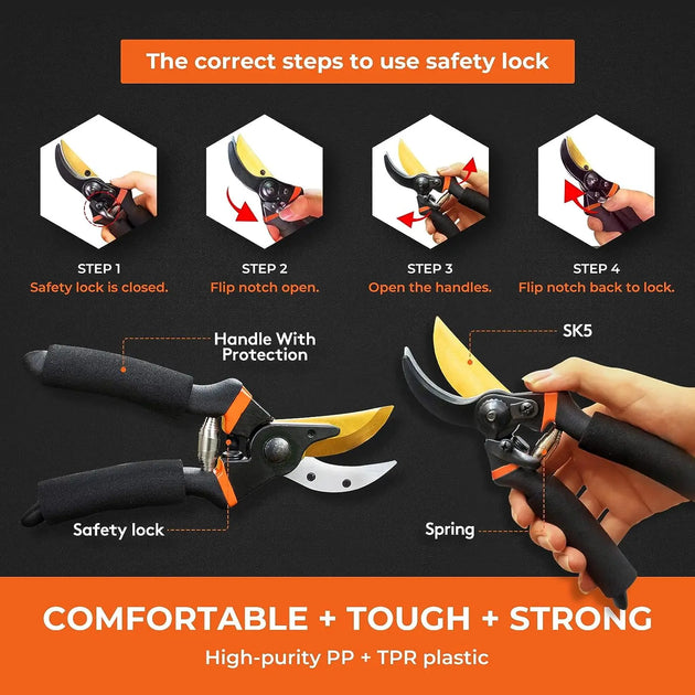 10 Inch Bypass Pruner Shears MHB Hydroponics