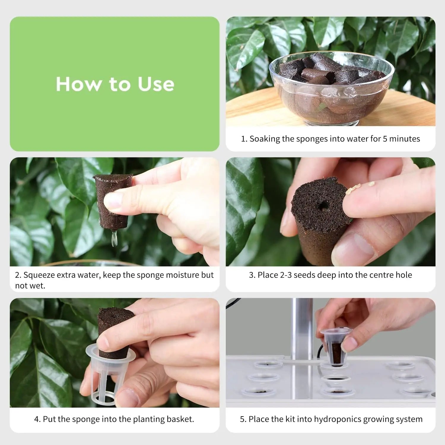 Planting Sponges Plug (10 pcs) MHB Hydroponics