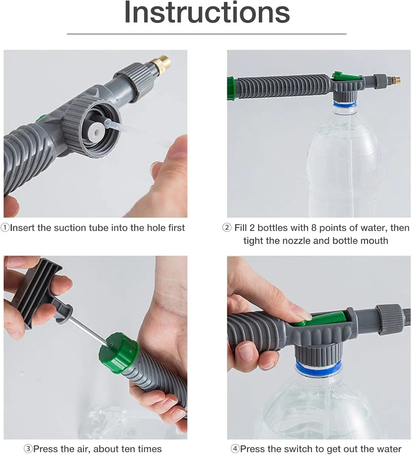 High-Pressure Adjustable Water Sprayer MHB Hydroponics