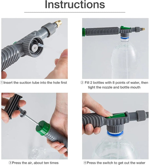 High-Pressure Adjustable Water Sprayer MHB Hydroponics