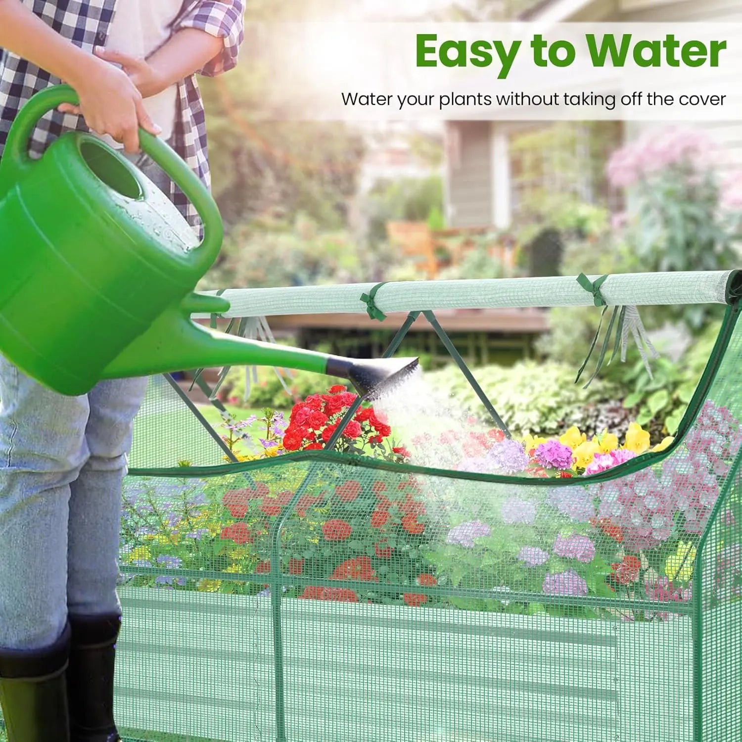 Galvanized Raised Garden Bed with Cover MHB Hydroponics