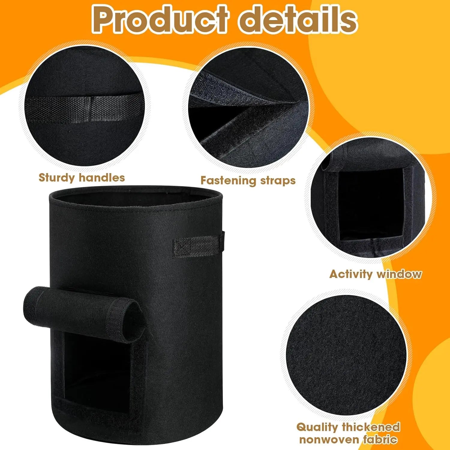 Potato Grow Bags with Flap and Handle MHB Hydroponics