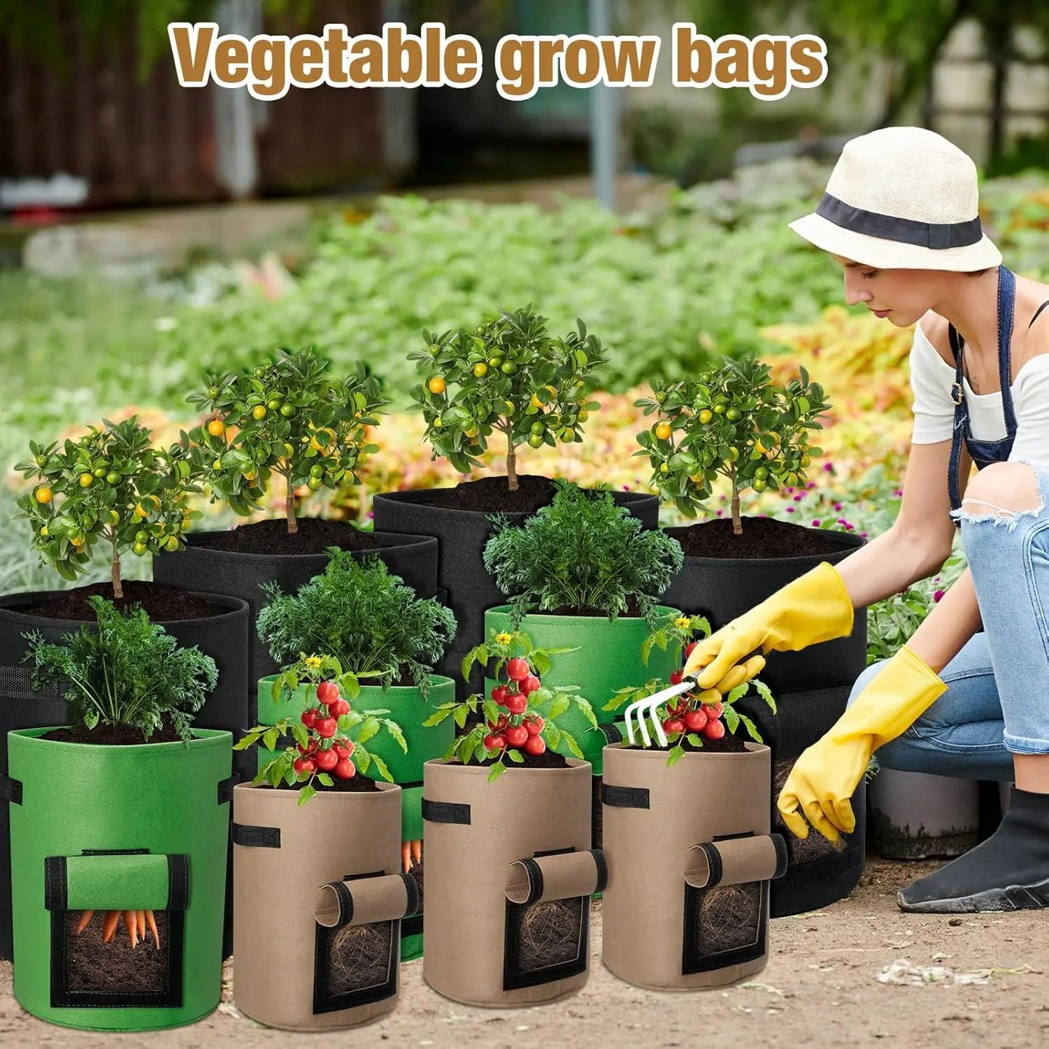 Potato Grow Bags with Flap and Handle MHB Hydroponics