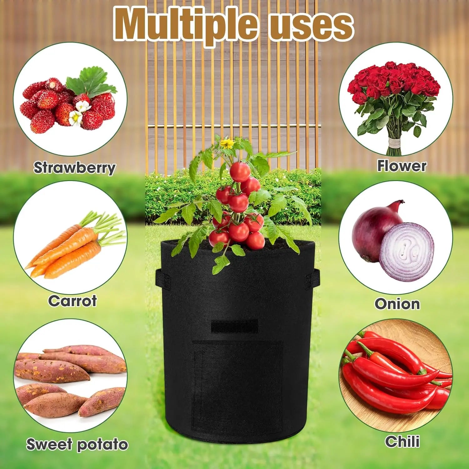 Potato Grow Bags with Flap and Handle MHB Hydroponics