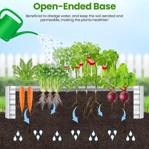 Galvanized Raised Garden Bed with Cover MHB Hydroponics