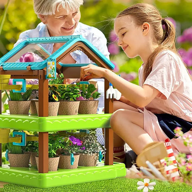 Kids Planting Sunroom Double Layer MHB Hydroponics