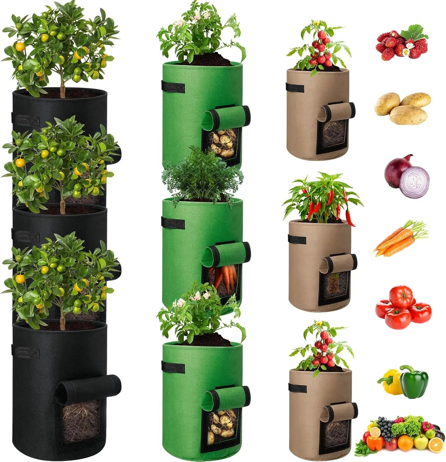 Potato Grow Bags with Flap and Handle MHB Hydroponics