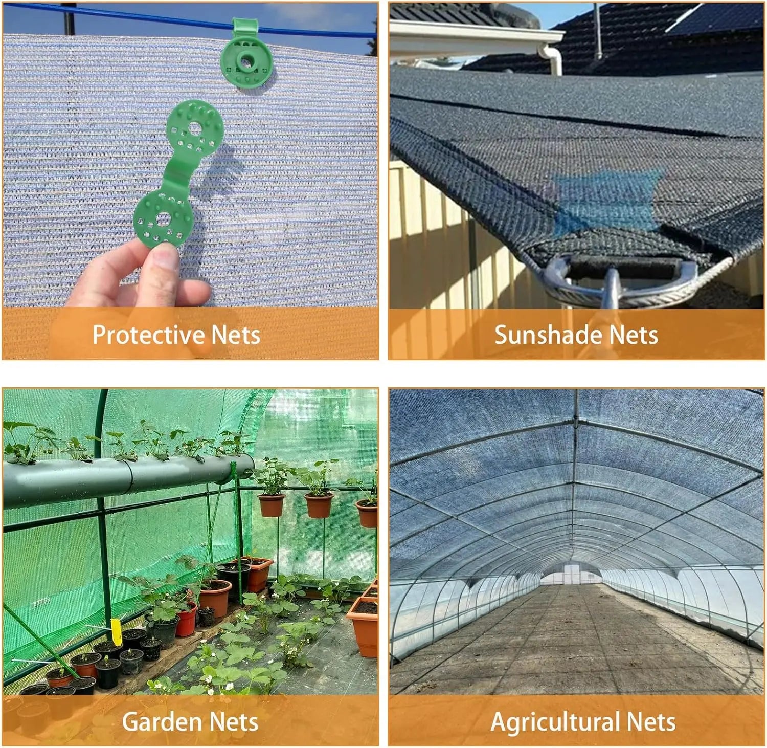 10 Pcs Shade Net Clips MHB Hydroponics