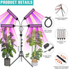 4 Head LED Grow Light with Stand (40W) MHB Hydroponics