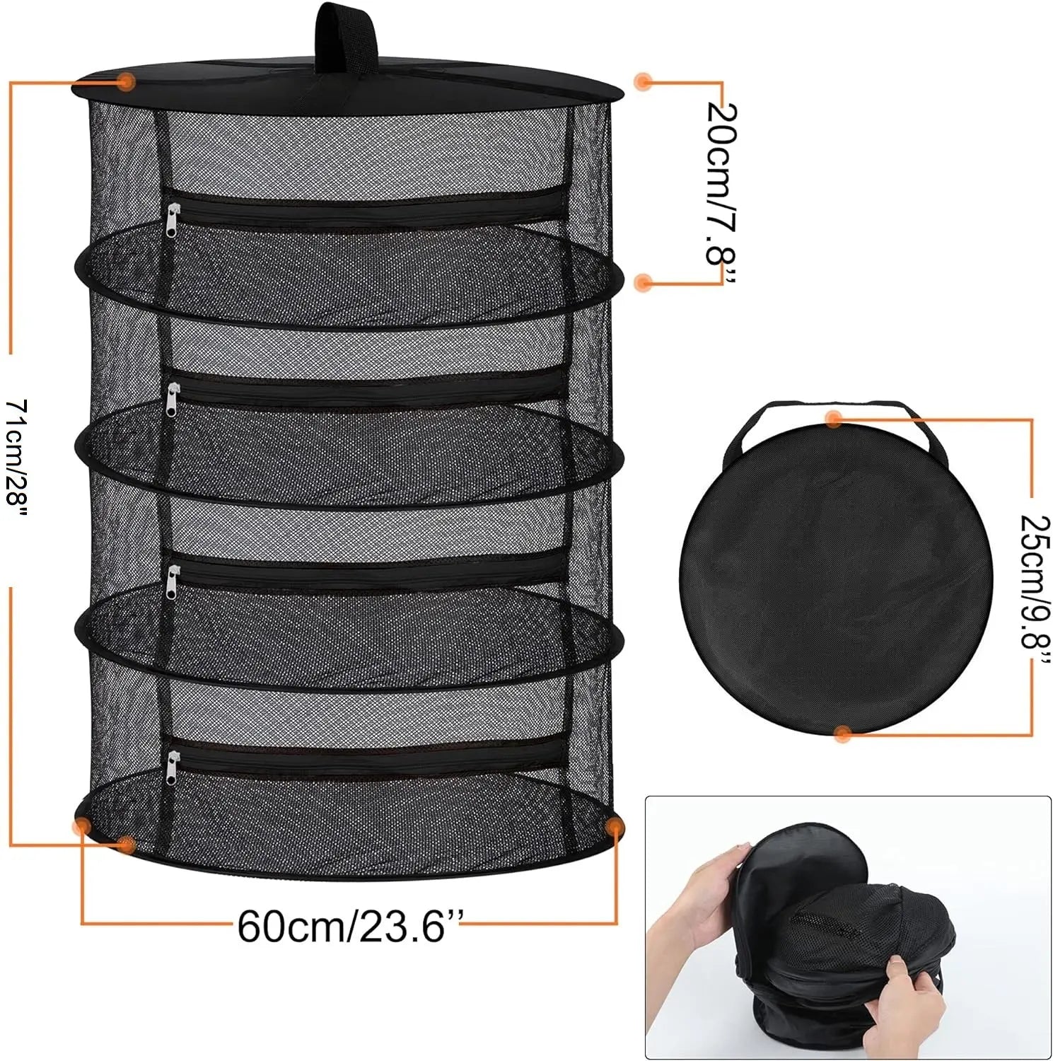 Drying Rack - 4 Layer Folding Mesh MHB Hydroponics