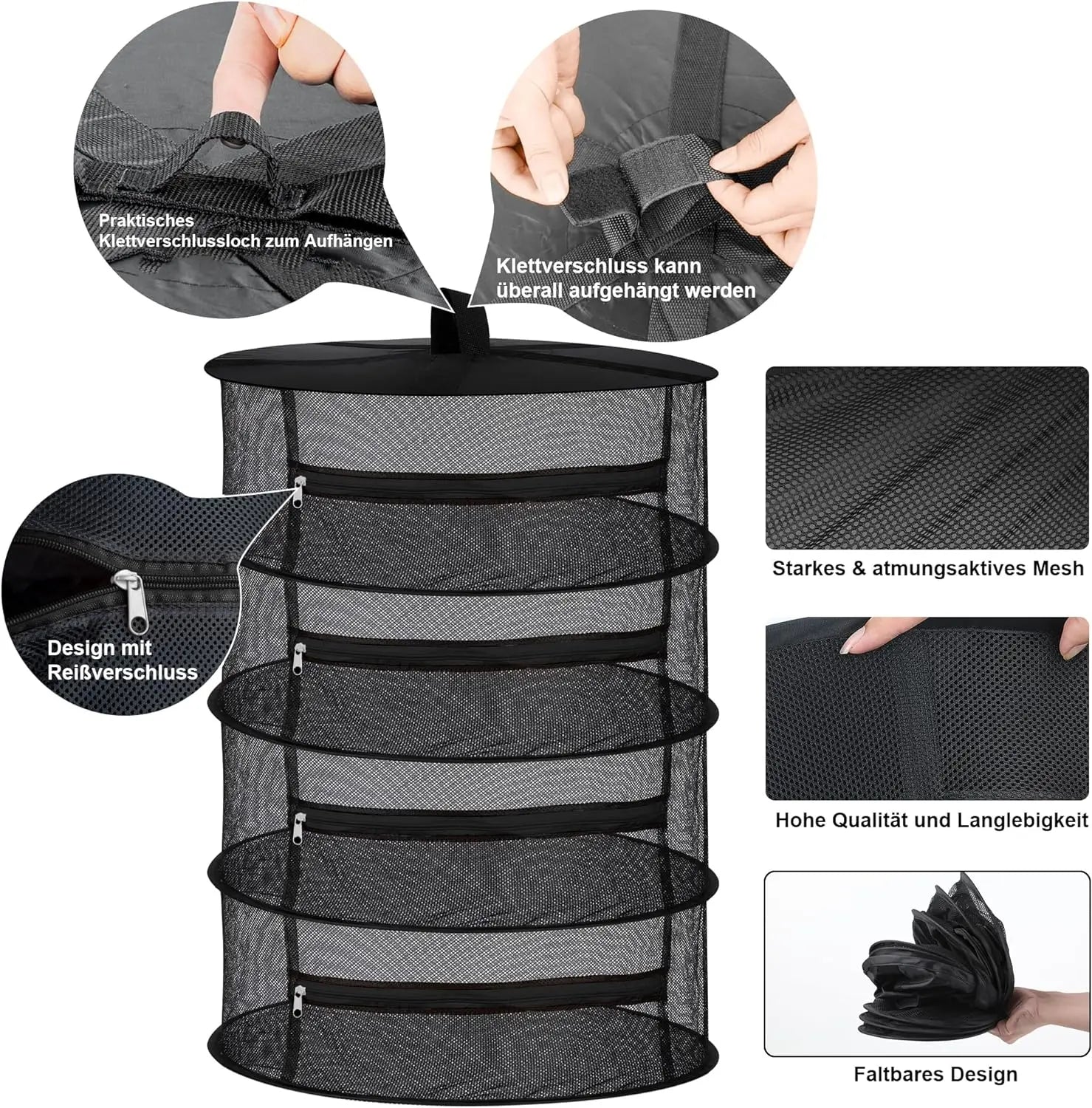 Drying Rack - 4 Layer Folding Mesh MHB Hydroponics