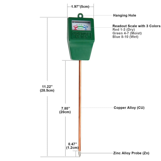 Analogue Soil Moisture & pH meter MHB Hydroponics