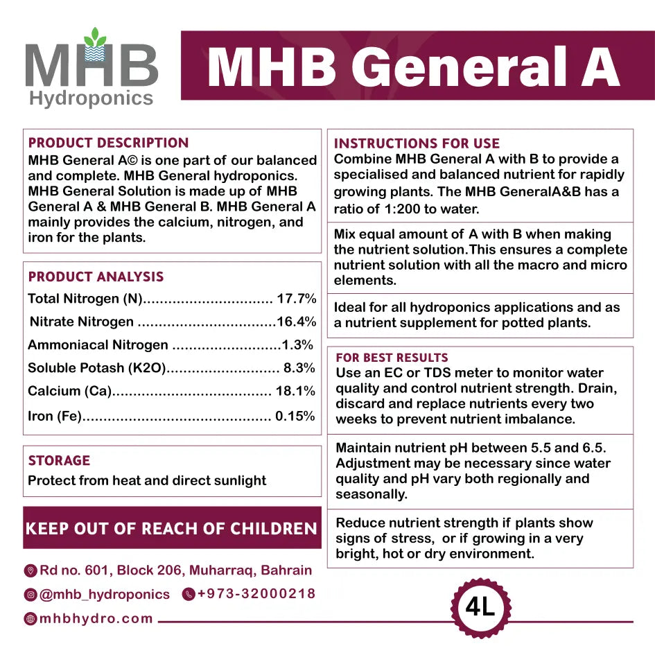 4L MHB General Solution Set (A&B) MHB Hydroponics