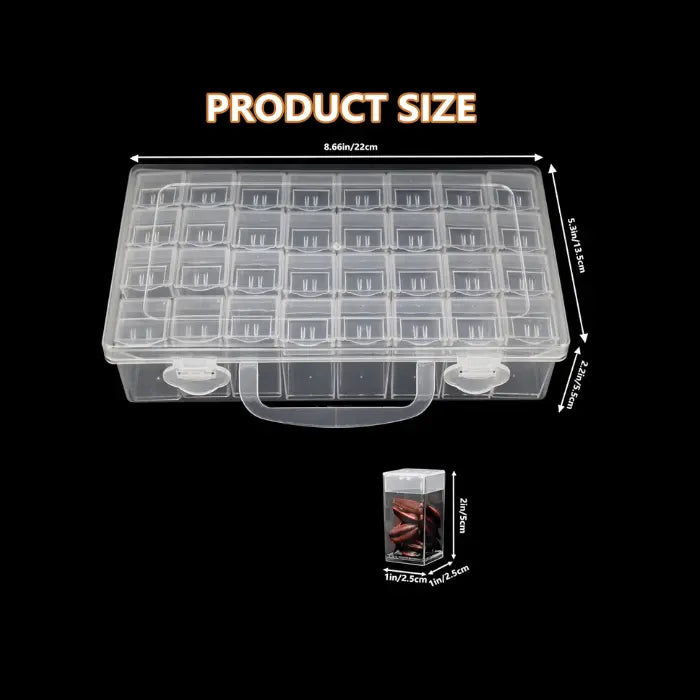 Garden Seed Storage Organizer Box Set – 32-Slot Transparent Container MHB Hydroponics