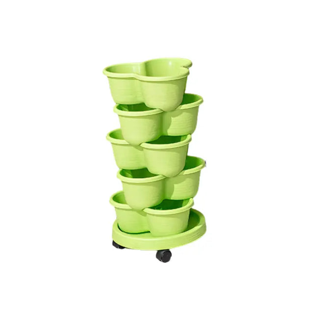 Tier Tower Pro™ Vertical Stackable Planter – 5-Tier Movable Garden with Self-Watering MHB Hydroponics