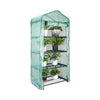 Mini 4-Tier Greenhouse with Green PE Cover and Shelf MHB Hydroponics