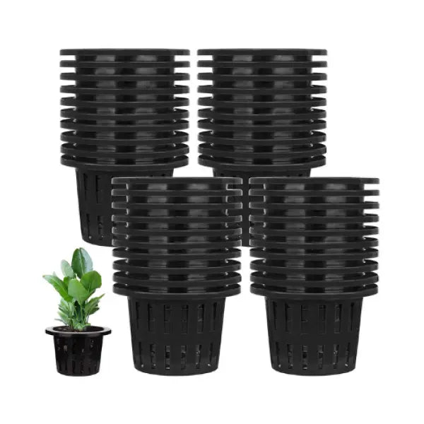 4-inch Net Pots Black MHB Hydroponics