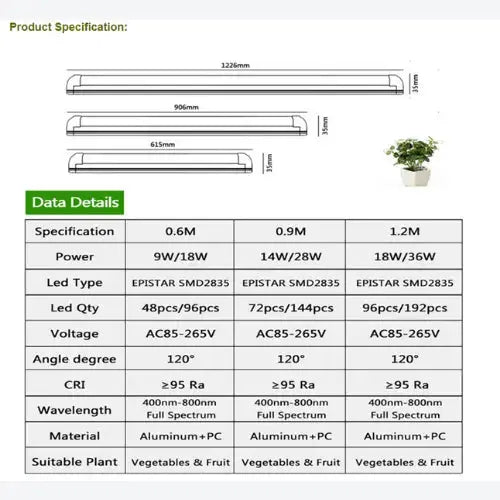T8 Grow Light - MHB Hydroponics